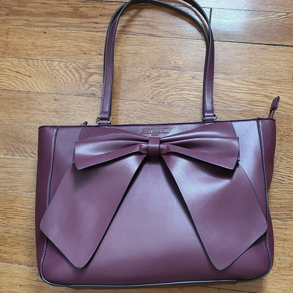 Karl Lagerfeld, burgundy Handbag